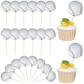 Primeros de la torta de papel de piezas, tarjetas de inserción de pastel, para decoración de pasteles, con palos de madera, tenis
