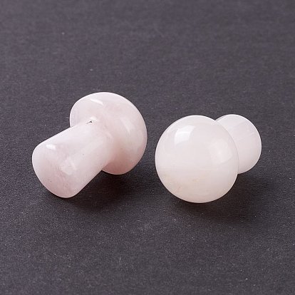 Natural Rose Quartz GuaSha Stone, Gua Sha Scraping Massage Tool, for SPA Relaxing Meditation Massage, Undyed, Mushroom Shaped