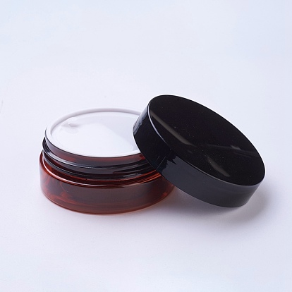 Plastic Cosmetics Cream Jar, Empty Portable Refillable Bottle
