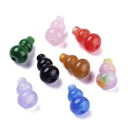 Natural White Jade Bead, Dyed, DIY for Pendants Making, Gourd/Calabash