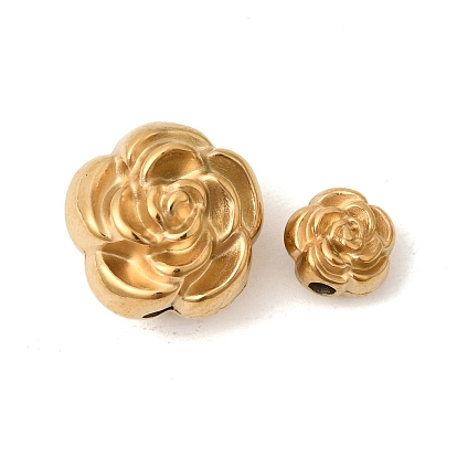 304 из нержавеющей стали бусы, цветок, ионное покрытие (ip)