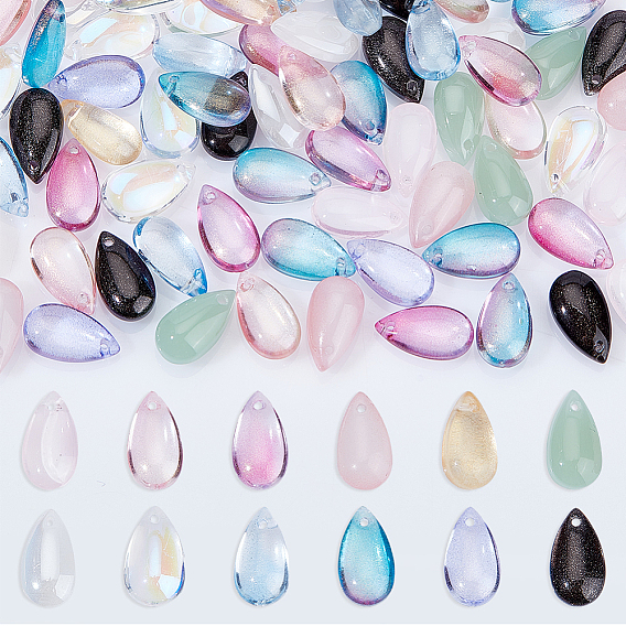 120шт 12 цвета подвески лэмпворк ручной работы, слеза