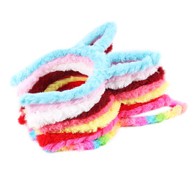 Cute Furry Rabbit Ear Cloth Hair Bands, Hair Accessories for Girls