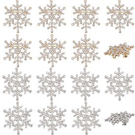 10шт 2 цвета хрустальные стразы рождественская снежинка брошь булавка, булавка из сплава для женщин