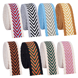 20 ярдов 8 цветов поликоттоновая лента с рисунком «елочка», стрелка шаблон