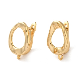 Brass Earring Findings, Real 18K Gold Plated