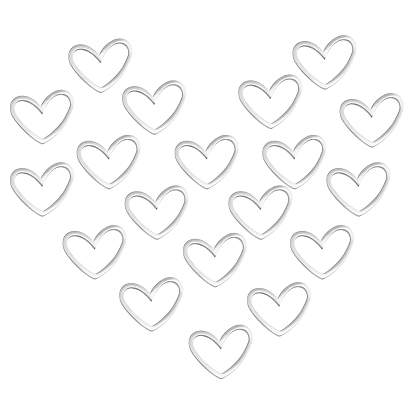 30 шт. 201 соединительные кольца из нержавеющей стали, лазерная резка, асимметричное сердце