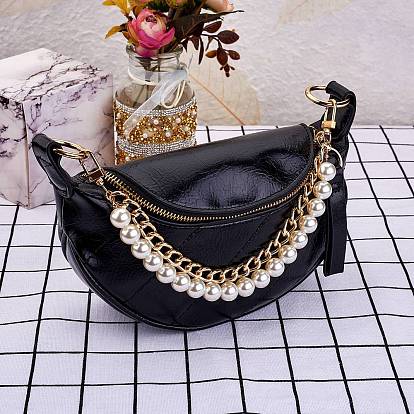 DIY Imitation Pearl Bag Strap Making Kits, Including Alloy & Aluminum Curb  Chains Bag Straps, Alloy Swivel Clasps