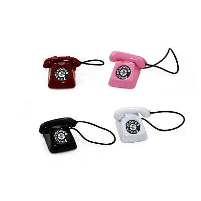 Миниатюрные украшения для дисплея телефона, старинный телефон из сплава для декора кукольного домика