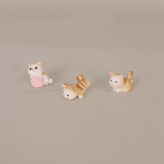 Смола креативный милый мини смешной кот украшение микро пейзаж кукольные домики садовые украшения