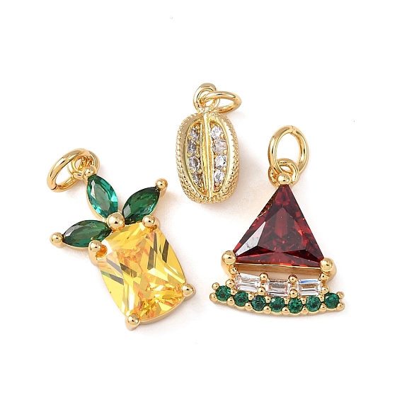 Латунные микро проложить кубического циркония подвески, без кадмия и без свинца, стойки покрытие, долговечный, с целью перехода в кольце, реальный 18 k позолоченный