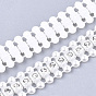 ABS Plastic Imitation Pearl Beaded Trim Garland Strand, Great for Door Curtain, Wedding Decoration DIY Material, with Rhinestone