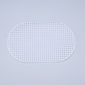 Plastic Mesh Canvas Sheets, for Embroidery, Acrylic Yarn Crafting, Knit and Crochet Projects, Oval