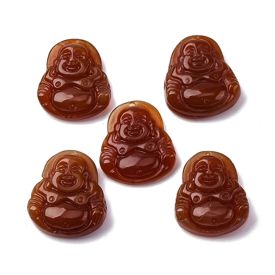 Природные сердолик подвески, окрашенная и подогревом, прелести будды