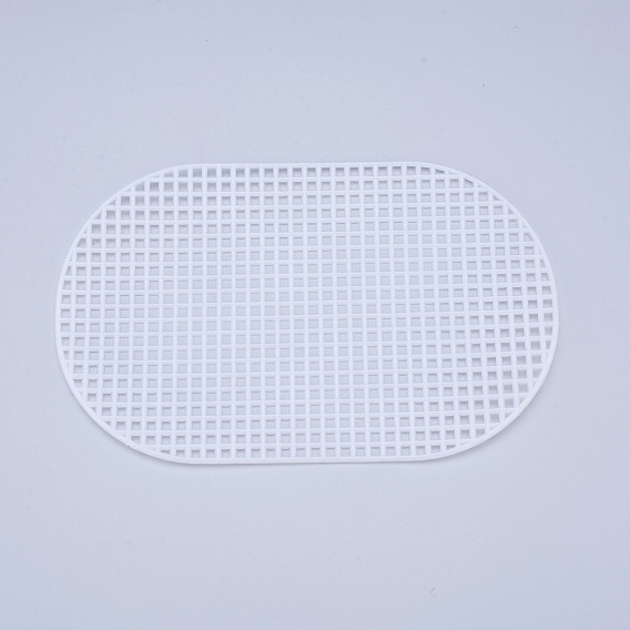 Plastic Mesh Canvas Sheets, for Embroidery, Acrylic Yarn Crafting, Knit and Crochet Projects, Oval