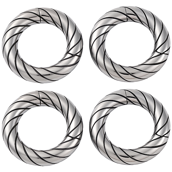 2 пары 316 пружинные затворные кольца из нержавеющей стали, узоров