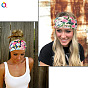 Printed Wide Headband Yoga Sweatband Athletic Hair Band for Women