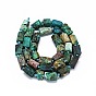 Natural Chrysocolla Beads Strands, Frosted, Nuggets