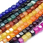 Dyed Natural Agate Beads Strands, Cube