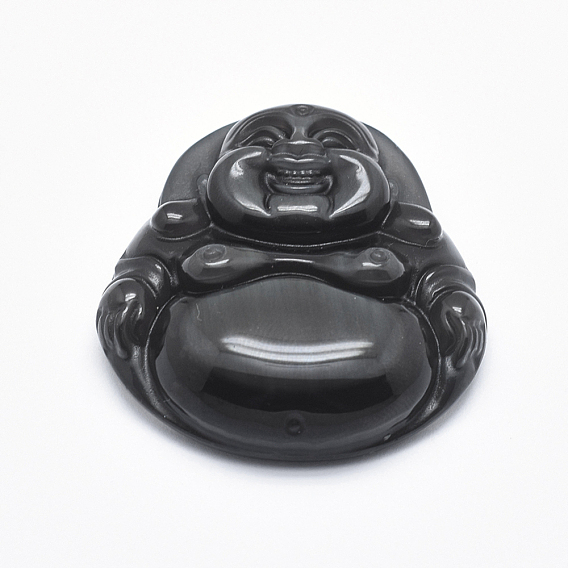 Natural Obsidian Pendants, Buddha