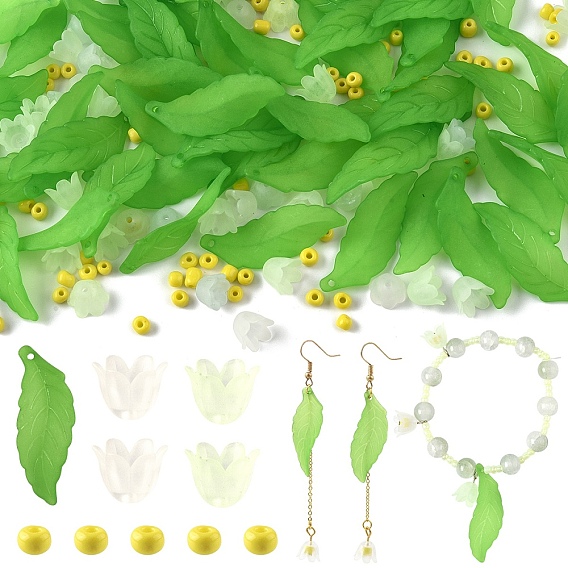 Наборы для изготовления ювелирных изделий своими руками, включая колпачки для акриловых бусин и подвески, Бисер из стекла 