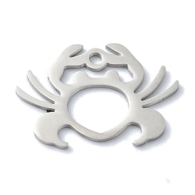 304 Stainless Steel Pendants, Laser Cut, Crab Charms