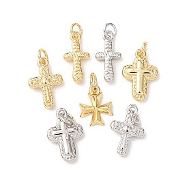 Латунные подвески, крест прелести, без кадмия и без свинца, стойки покрытие, долговечный, с целью перехода в кольце