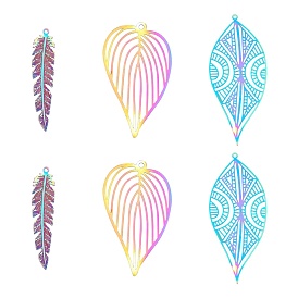 Вакуумное покрытие pvd 201 филигранные подвески из нержавеющей стали, гравированные металлические украшения, лист