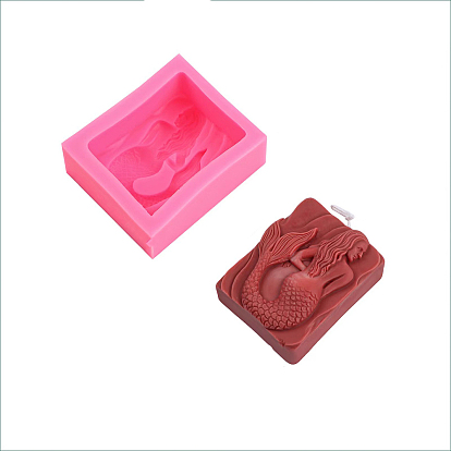DIY Mermaid Silicone Candle Molds, for Scented Candle Making