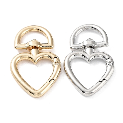 Застежками сплава поворотные, поворотный карабин-лобстер, сердце, без кадмия и без свинца