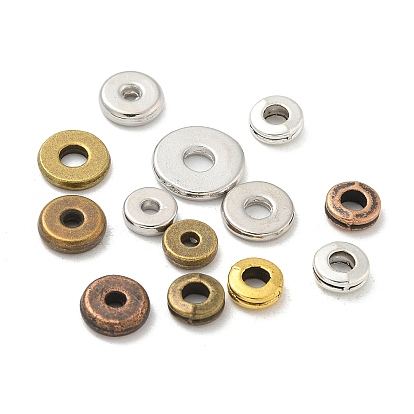 Сплавочные бусины, без кадмия и без свинца, плоско-круглые