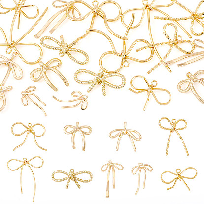 18 шт 9 стили латунные подвески, бантом