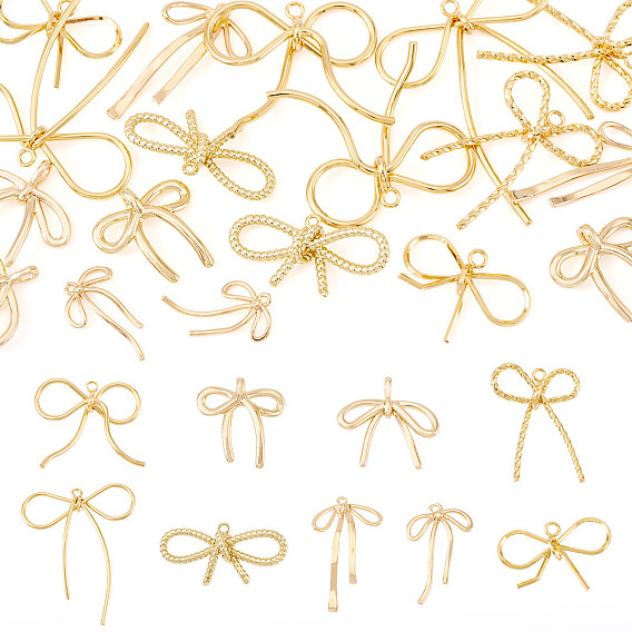 18 шт 9 стили латунные подвески, бантом