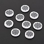 Handmade Polymer Clay Cabochons, Polymer Clay Slices for Resin Crafts & DIY Projects, Flat Round with Spider Web