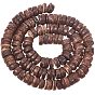 Natural Coconut Shell Rondelle Bead Strands