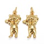 Brass Pendants, Long-Lasting Plated, Bear