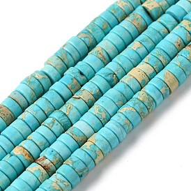 Dyed Natural Imperial Jasper Beads Strands, Disc, Heishi Beads