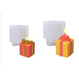 2 Molde de silicona con diseño de regalo, blanco