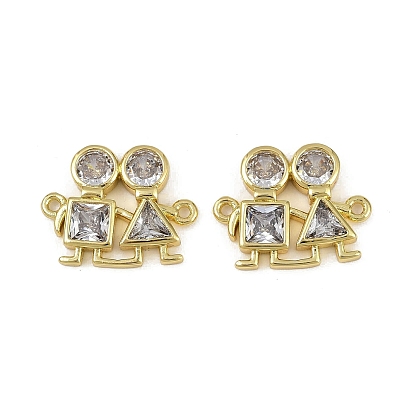 Латунные звенья с прозрачным кубическим цирконием, долговечный, без кадмия и без свинца, стойки покрытие