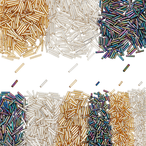 2061шт 9 стили стеклярус, серебряная подкладка и ирис