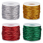 4 рулоны 4 цветной металлизированный эластичный круглый шнур для упаковки рождественских подарков