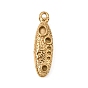 304 Stainless Steel Pendants, Hammered Oval Charms
