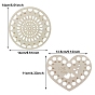 Wooden Embroidery Thread Plate, Cross Stitch Threading Board Tools, Heart & Flower