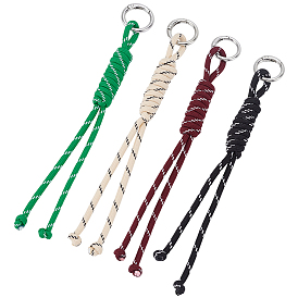 4 шт. 4 Цвета полиэстеровые подвесные украшения, с металлическими кольцами, для украшения сумки