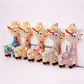 Adorable Spotted Deer Keychain Metal Pendant for Fashionable Accessory
