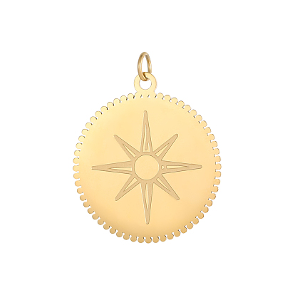 Плоские круглые подвески 304 подвески из нержавеющей стали, ионное покрытие (ip)