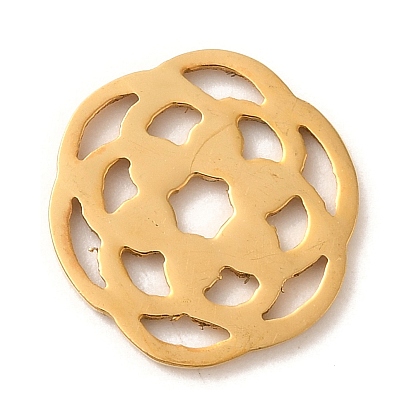 Ионное покрытие (ip) 304 брелоки из нержавеющей стали, цветочный шарм