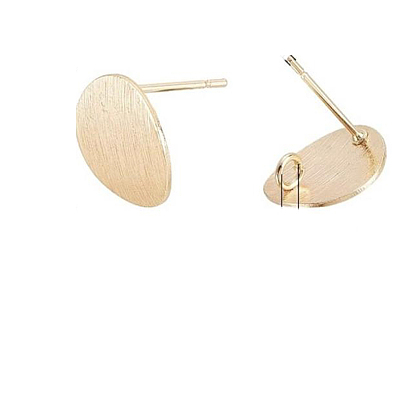 Conclusions de boucle d'oreille en laiton, rond plat avec boucles verticales
