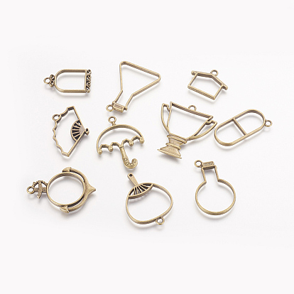 Стойки из пластика с открытыми задними подвесками, для diy уф смолы, эпоксидная смола, Прессованные цветочные украшения, разнообразные