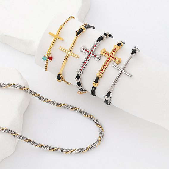 Duo Tone 304 Stainless Steel Round Mesh Chain Necklaces for Men Women